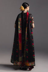 ZARA SHAHJ AHAN-FROCK 3PC DIGITAL PRINT FROCK AND SILK PRINT DUPATTA-AND TROUSER-PK-1201
