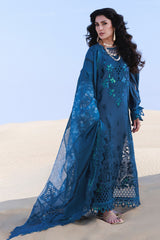 NUREH-UNSTITCHED 3PC LAWN LASERWORK EMBROIDERED SUIT-PK-4784