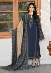IZEL-UNSTITCHED 3PC DHANAK EMBROIDERED SUIT-PK-5150
