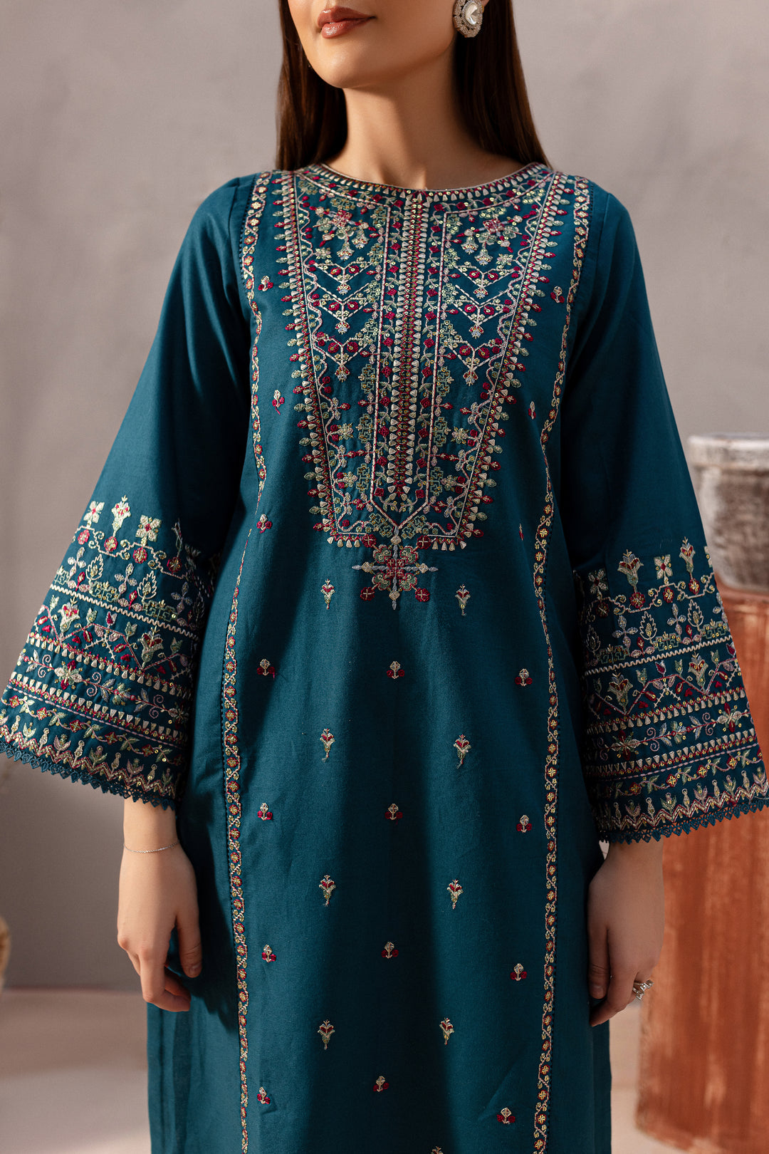 BATIK-2PC SEQUIN LAWN EMBROIDERED SHIRT WITH SEQUIN LAWN EMBROIDERED TROUSER-PK-5586