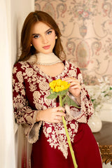JAZMIN-UNSTITCHED 3PC LAWN EMBROIDERED SUIT-PK-4656