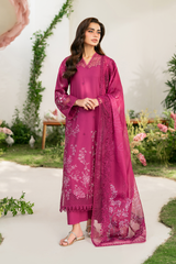IZNIK-UNSTITCHED 3PC DHANAK EMBROIDRED SUIT-PK-4125