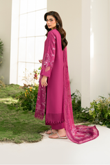 IZNIK-UNSTITCHED 3PC DHANAK EMBROIDRED SUIT-PK-4125