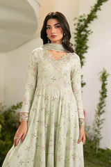 IZNIK-UNSTITCHED 3PC LAWN PRINTED EMB FROCK-PK-067