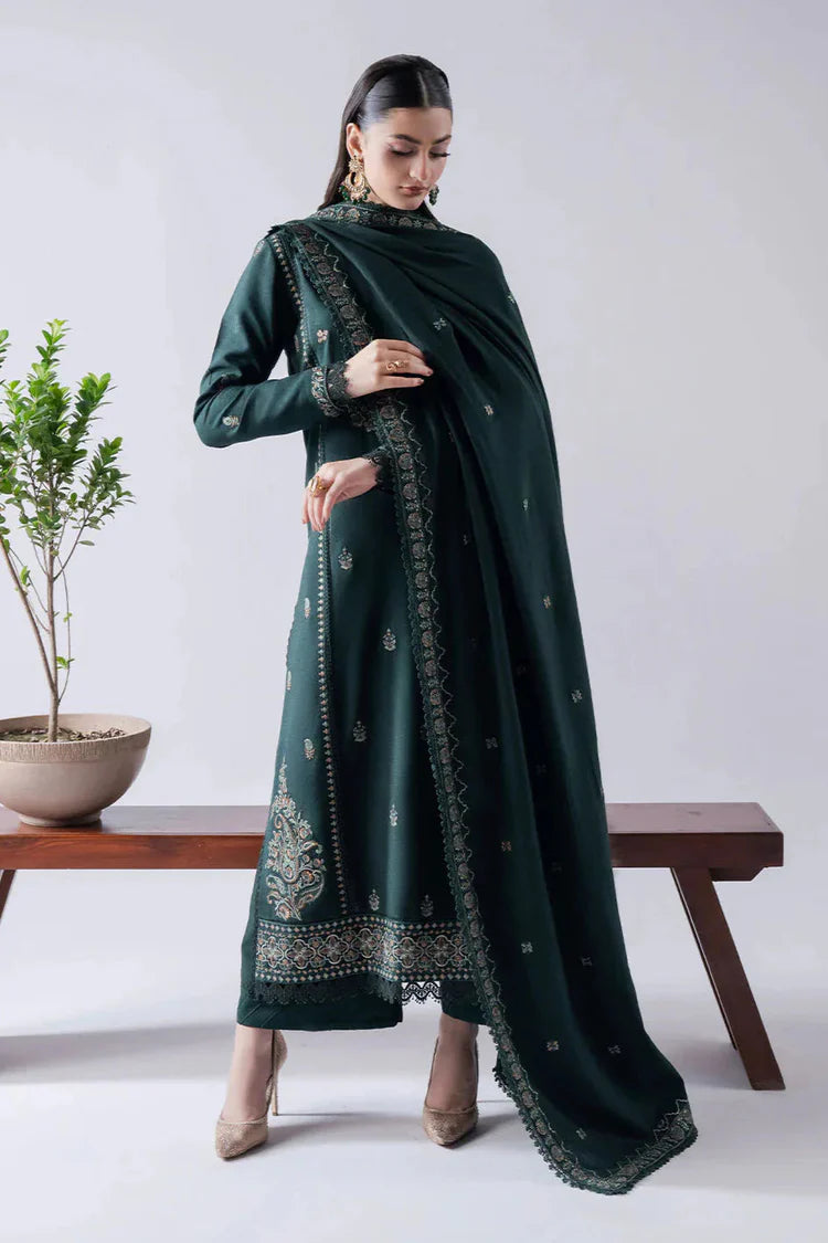 ASIM JOFA-UNSTITCHED 3PC DHANAK HEAVY EMBROIDERED SUIT-PK-5795