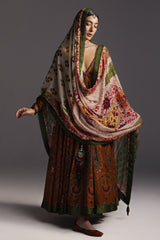 ZARA SHAHJAHAN-FROCK 3PC DIGITAL PRINT FROCK AND SILK PRINT DUPATTA-AND TROUSER-PK-1203