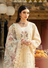 ELAF-UNSTITCHED 3PC LAWN CHIKANKAARI EMBROIDERED SUIT-PK-5566