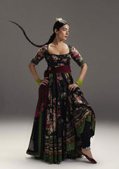 ZARA SHAH JAHAN-FROCK 3PC DIGITAL PRINTED FROCK AND SILK PRINTED DUPATTA-AND TROUSER-PK-1205