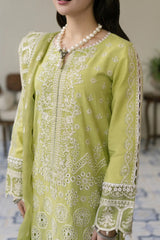 MARYAM & MARIA-3PC LAWN EMBROIDERED SHIRT WITH ORGANZA EMBROIDERED DUPATTA & TROUSER-PK-5677