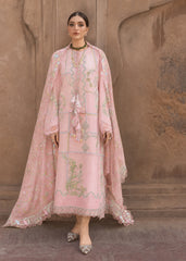 CRIMSON-UNSTITCHED 3PC DHANAK EMBROIDERED SUIT-PK-5190