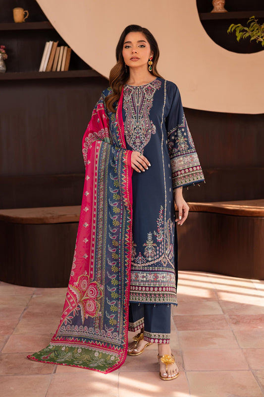 BATIK-UNSTITCHED 3PC DHANAK HEAVY EMBROIDERED SUIT-PK-5775