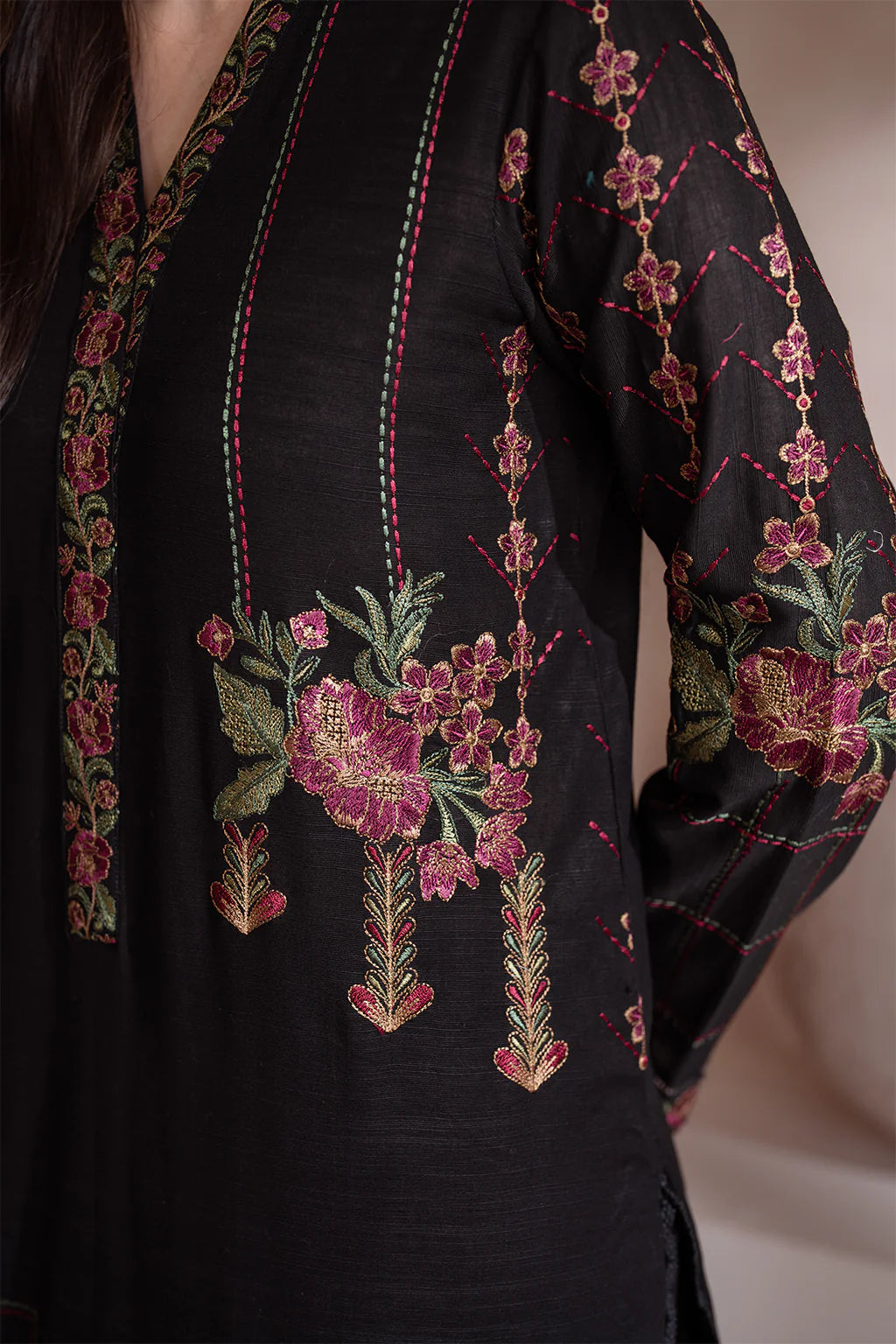 IZNIK-UNSTITCHED 3PC DHANAK EMBROIDERED SUIT-PK-3604