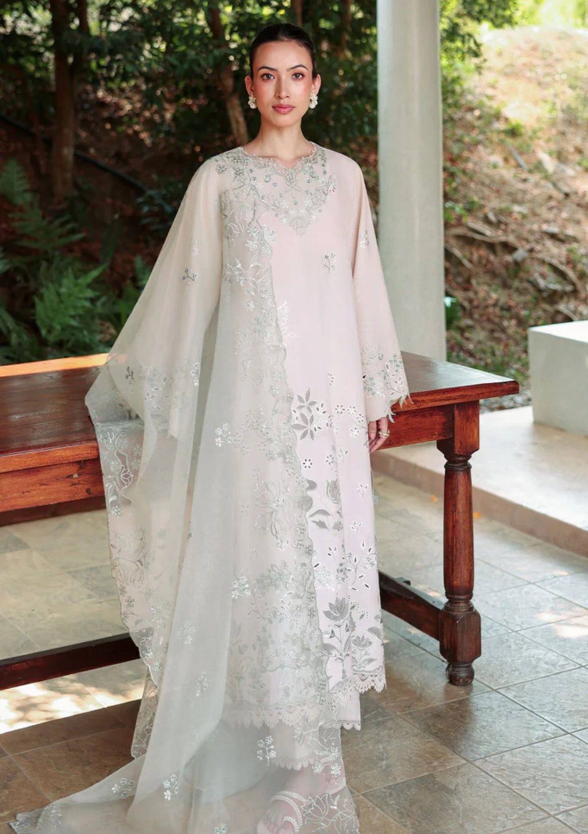 CROSS STITCH-UNSTITCHED 3PC LAWN LASERWORK EMBROIDERED SUIT-PK-4904