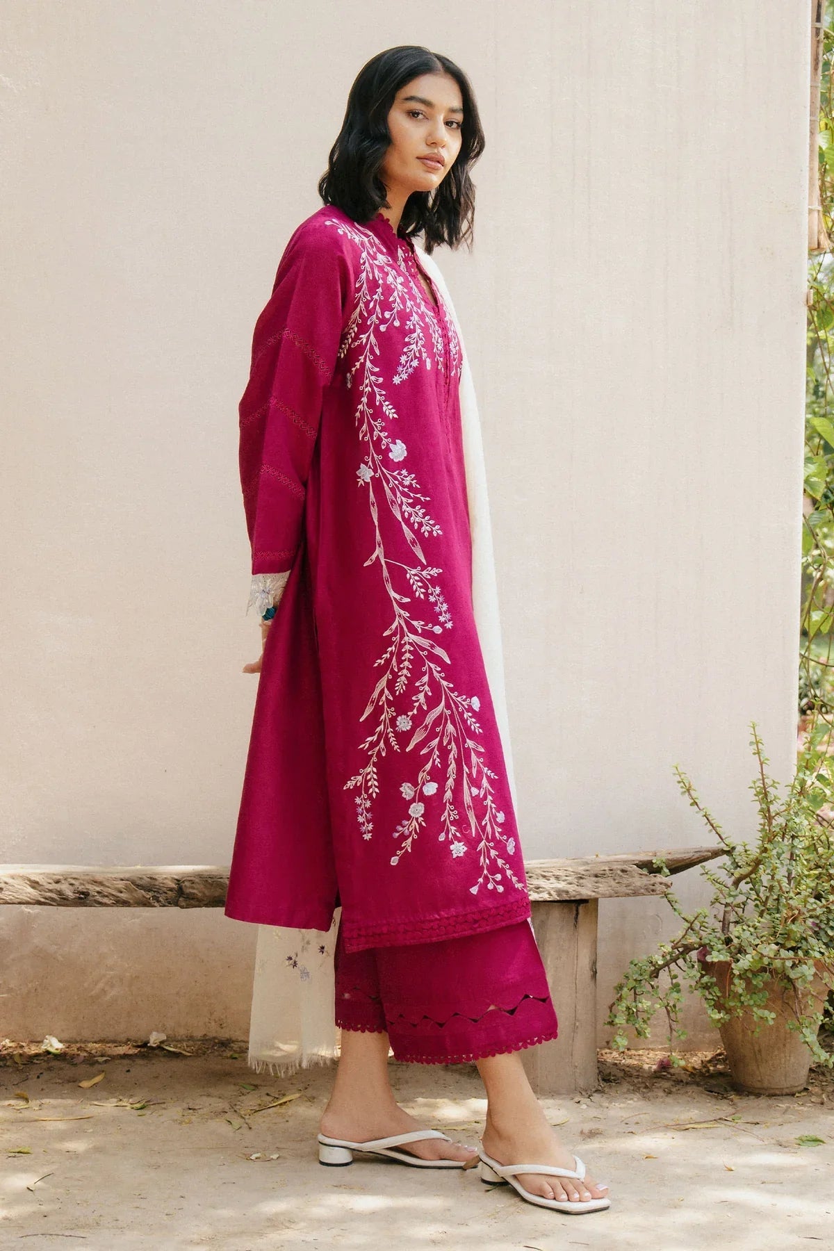 ZARASHAHJAHAN-UNSTITCHED 3PC DHANAK EMBROIDERED SUIT-PK-5778