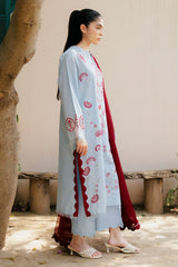 ZARA SHAH JAHAN-UNSTITCHED 3PC DHANAK EMBROIDERED SUIT-PK-5777