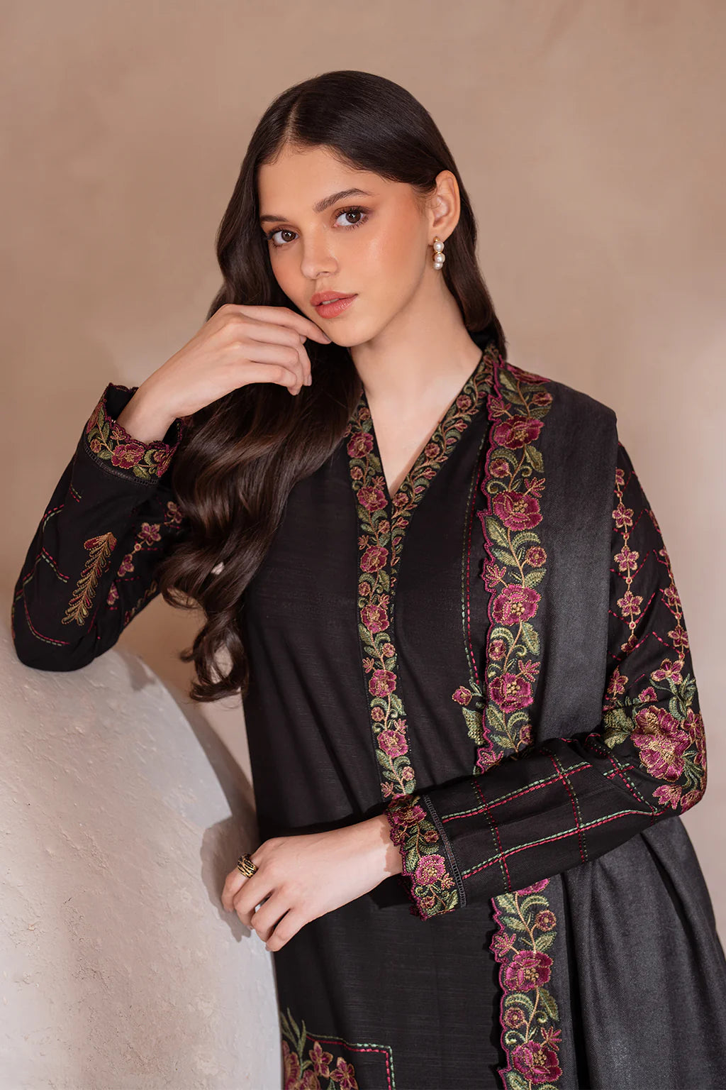 IZNIK-UNSTITCHED 3PC DHANAK EMBROIDERED SUIT-PK-3604
