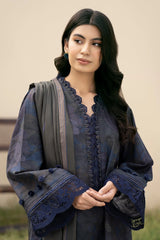 BAROQUE-UNSTITCHED 3PC KHADDAR PRINTED SUIT-PK-2631