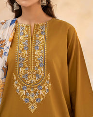 URGE-UNSTITCHED 3PC DHANAK EMBROIDERED SUIT-PK-5070
