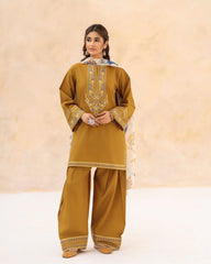 URGE-UNSTITCHED 3PC DHANAK EMBROIDERED SUIT-PK-5070