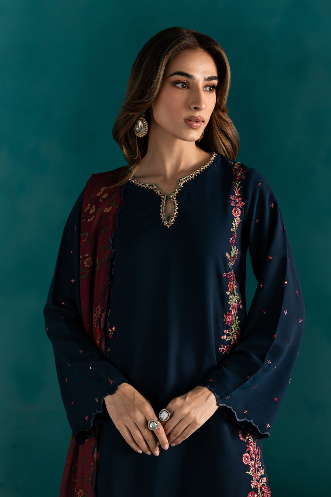 BATIK-UNSTITCHED 3PC DHANAK EMBROIDERED SUIT-PK-5813