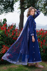 GARNET-UNSTITCHED 3PC LAWN EMBROIDERED SUIT-PK-4844