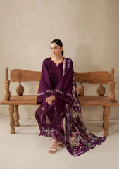 ELAF-UNSTITCHED 3PC DHANAK EMBROIDERED SUIT-PK-5253