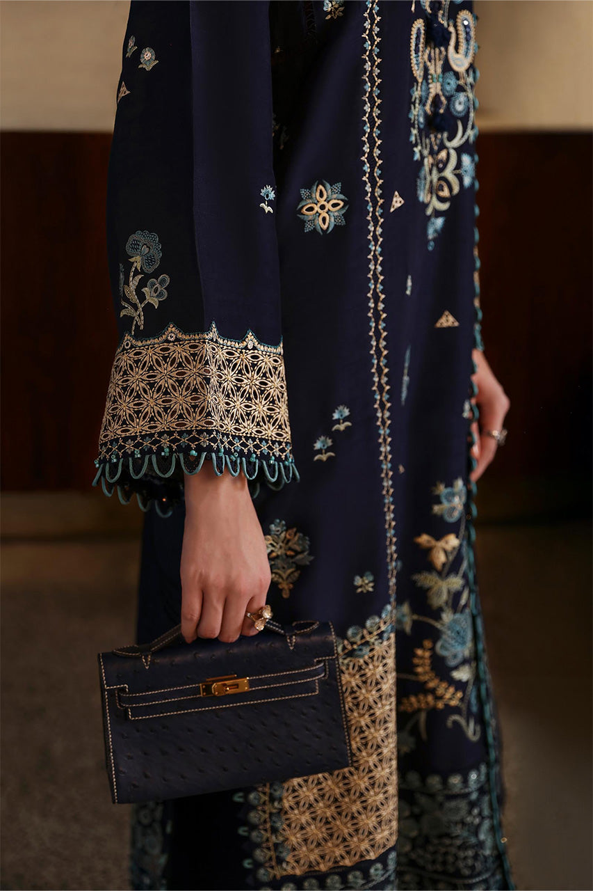 ZAHA- UNSTITCHED 3PC DHANAK EMBROIDERED SUIT-PK-5782