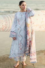 QALAMQAR - UNSTITCHED 3PC LAWN EMBROIDERED SUIT-PK-5733