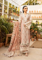 ELAF-UNSTITCHED 3PC LAWN CHIKAN EMBROIDERED SUIT-PK-4767