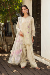 IZNIK-UNSTITCHED 3PC LAWN EMB PRINTED SUIT-PK-044