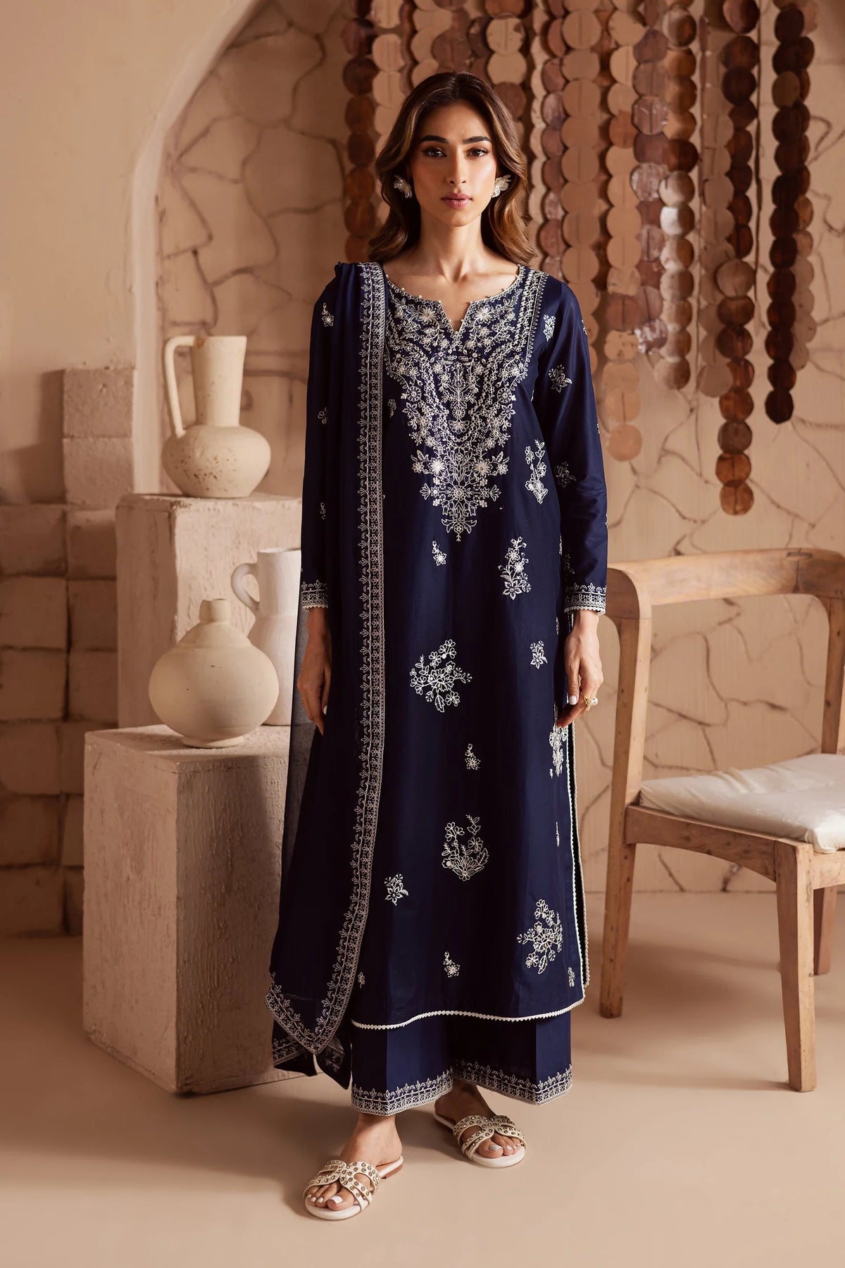 BATIK- UNSTITCHED 3PC DHANAK EMBROIDERED SUIT-PK-5773