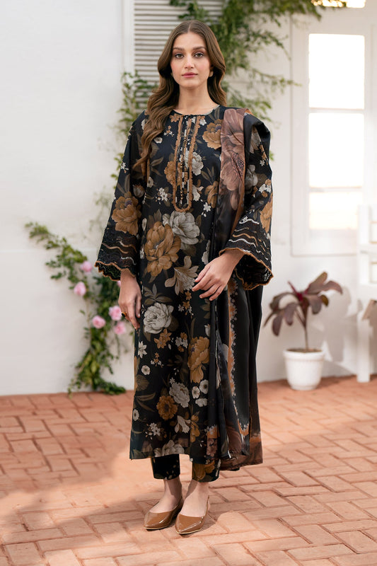 BAROQUE-UNSTITCHED 3PC LAWN PRINTED SUIT-PK-5727