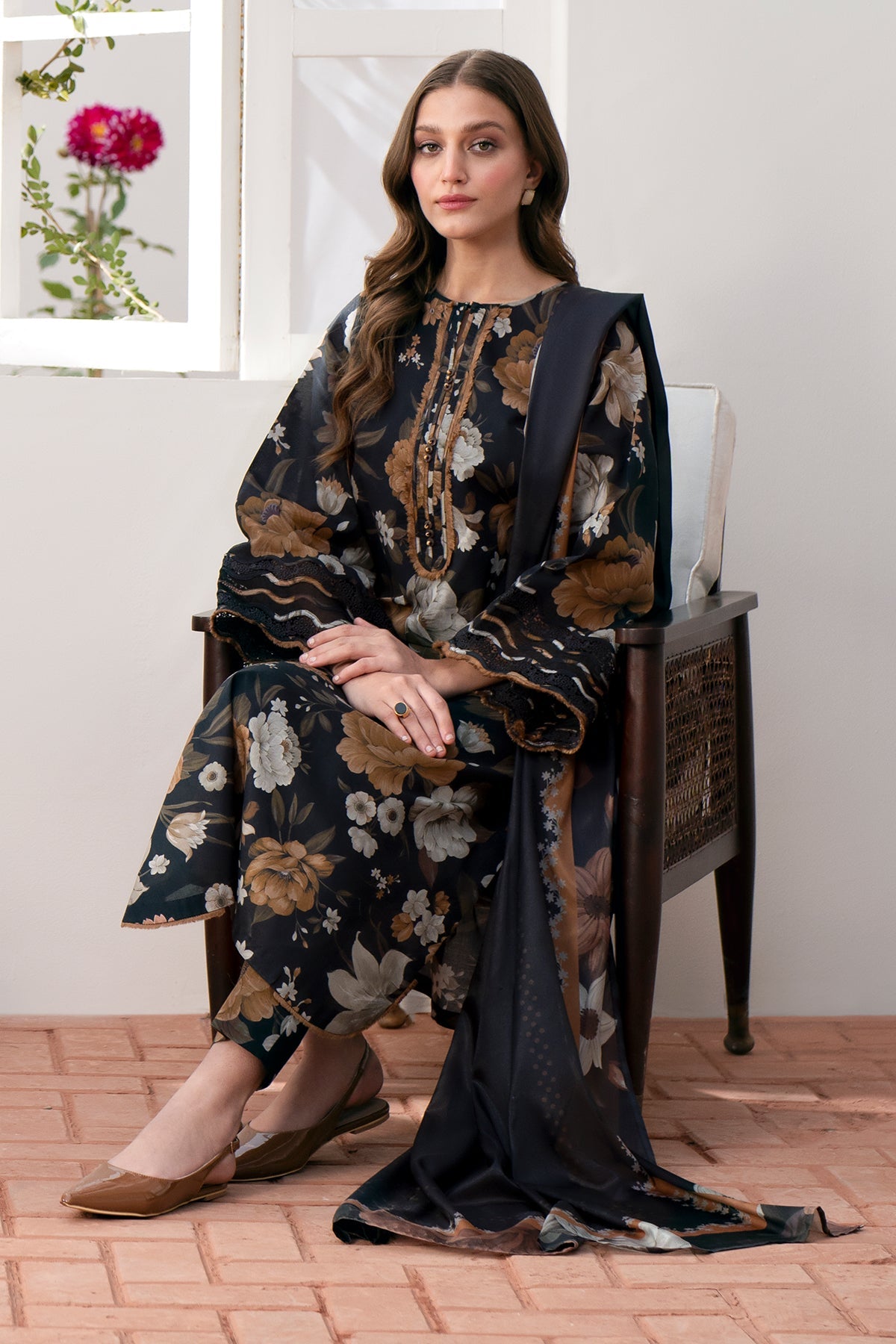 BAROQUE-UNSTITCHED 3PC LAWN PRINTED SUIT-PK-5727