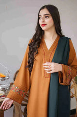 AISLING-3PC DHANAK EMBROIDERED SHIRT WITH DHANAK EMBROIDERED SHAWL & TROUSER-PK-5096