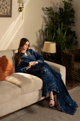 SAPPHIRE-UNSTITCHED 3PC DHANAK EMBROIDERED SUIT-PK-4392
