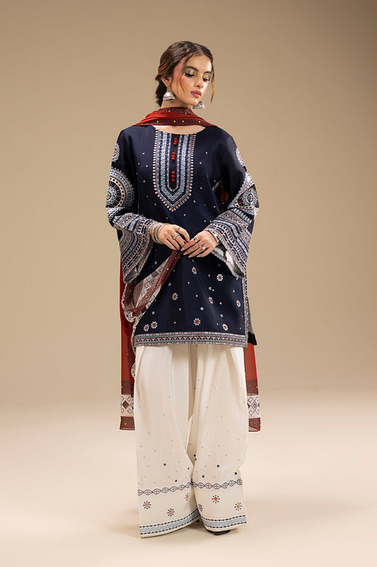 JAZMIN - UNSTITCHED 3PC DHANAK EMBROIDERED SUIT-PK-5730