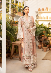 ELAF-UNSTITCHED 3PC LAWN CHIKAN EMBROIDERED SUIT-PK-4767
