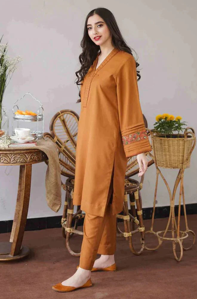 AISLING-3PC DHANAK EMBROIDERED SHIRT WITH DHANAK EMBROIDERED SHAWL & TROUSER-PK-5096
