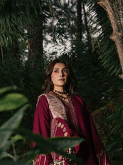 IZEL-UNSTITCHED 3PC DHANAK EMBROIDERED SUIT-PK-5323