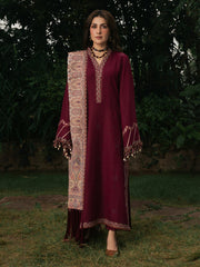IZEL-UNSTITCHED 3PC DHANAK EMBROIDERED SUIT-PK-5323