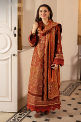 ASIM JOFA-UNSTITCHED 3PC DHANAK SEQUIN EMBROIDERED SUIT-PK-4330