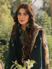 IZEL-UNSTITCHED 3PC DHANAK EMBROIDERED SUIT-PK-5322