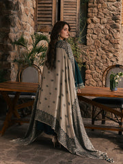 IZEL-UNSTITCHED 3PC DHANAK EMBROIDERED SUIT-PK-5322