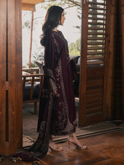 IZEL-UNSTITCHED 3PC DHANAK EMBROIDERED SUIT-PK-5324