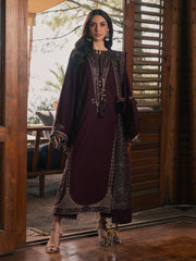 IZEL-UNSTITCHED 3PC DHANAK EMBROIDERED SUIT-PK-5324