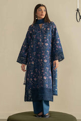 AYZEL-UNSTITCHED 3PC LAWN PRINTED EMB SUIT-PK-053