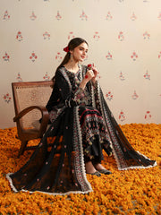 MAHNUR-UNSTITCHED 3PC LAWN HEAVY EMBROIDERED SUIT-PK-4690