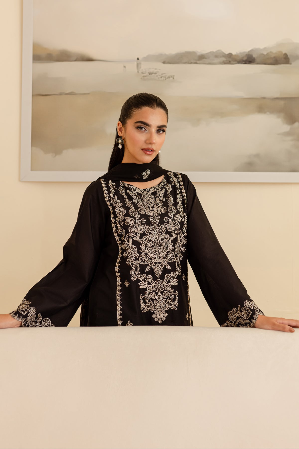 BATIK-UNSTITCHED 3PC DHANAK EMBROIDERED SUIT-PK-5791