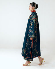 HUSSAIN REHAR-UNSTITCHED 3PC DHANAK EMBROIDERED SUIT-PK-5172