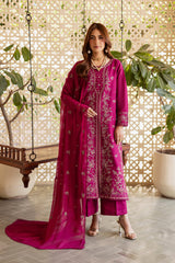 BATIK-UNSTITCHED 3PIECE LAWN SEQUIN EMBROIDERED SUIT-PK-4867